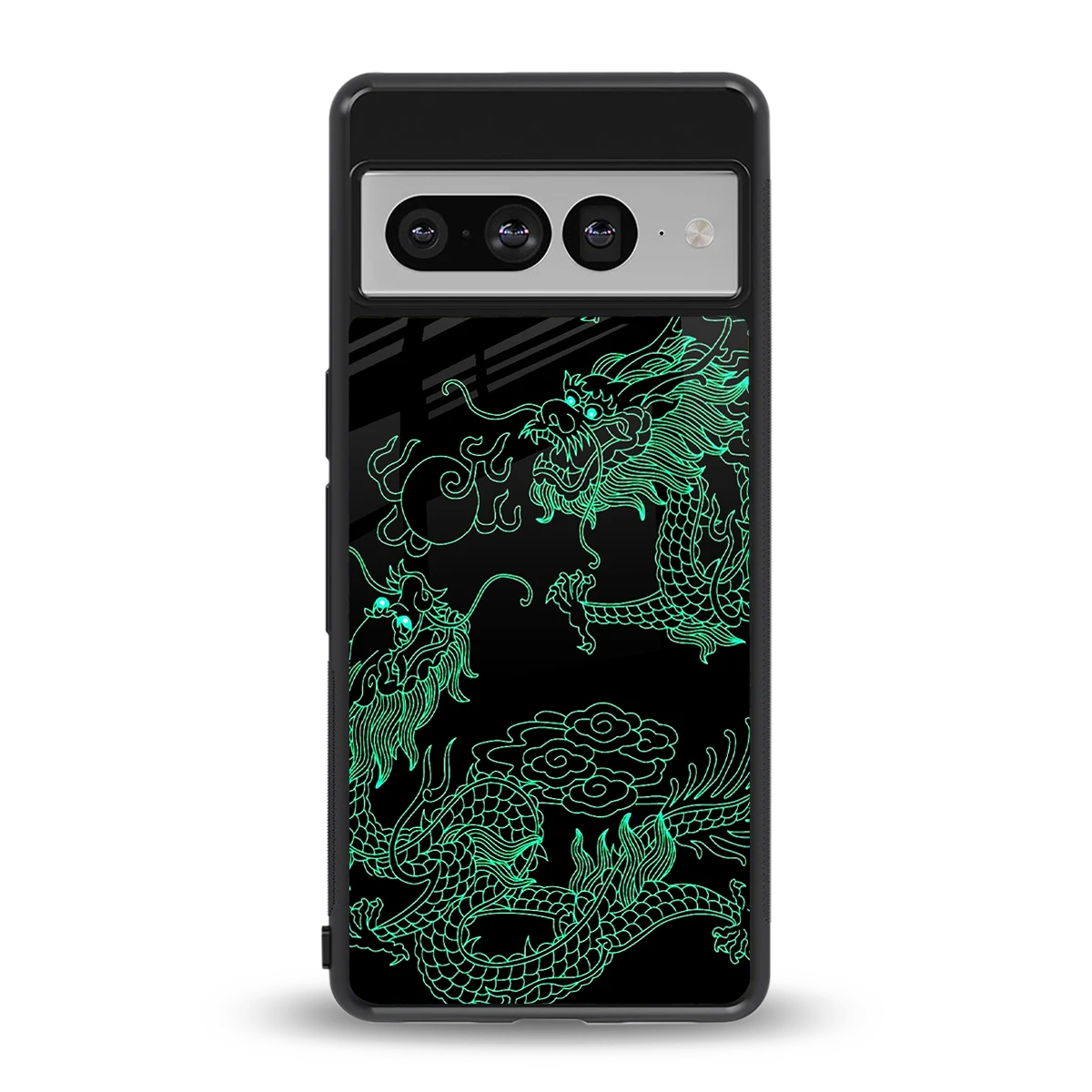 Dragons Green back phone cover | glass case for google pixel 7 pro