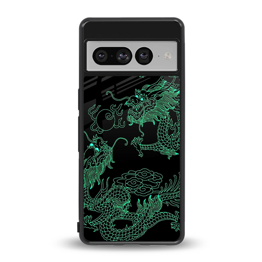 Dragons Green back phone cover | glass case for google pixel 7 pro