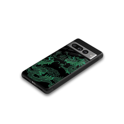 Dragons Green google pixel 7 pro mobile cover | shockproof glass phone case