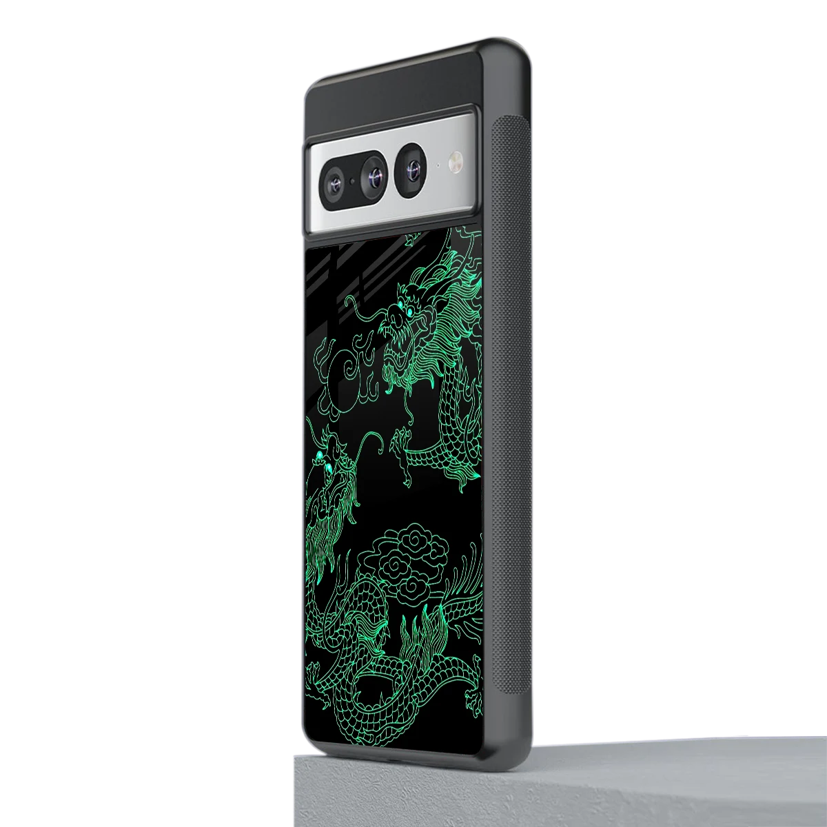 Dragons Green stylish phone case for google pixel 7 pro | glossy glass and slim fit