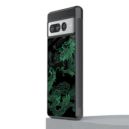 Dragons Green stylish phone case for google pixel 7 pro | glossy glass and slim fit