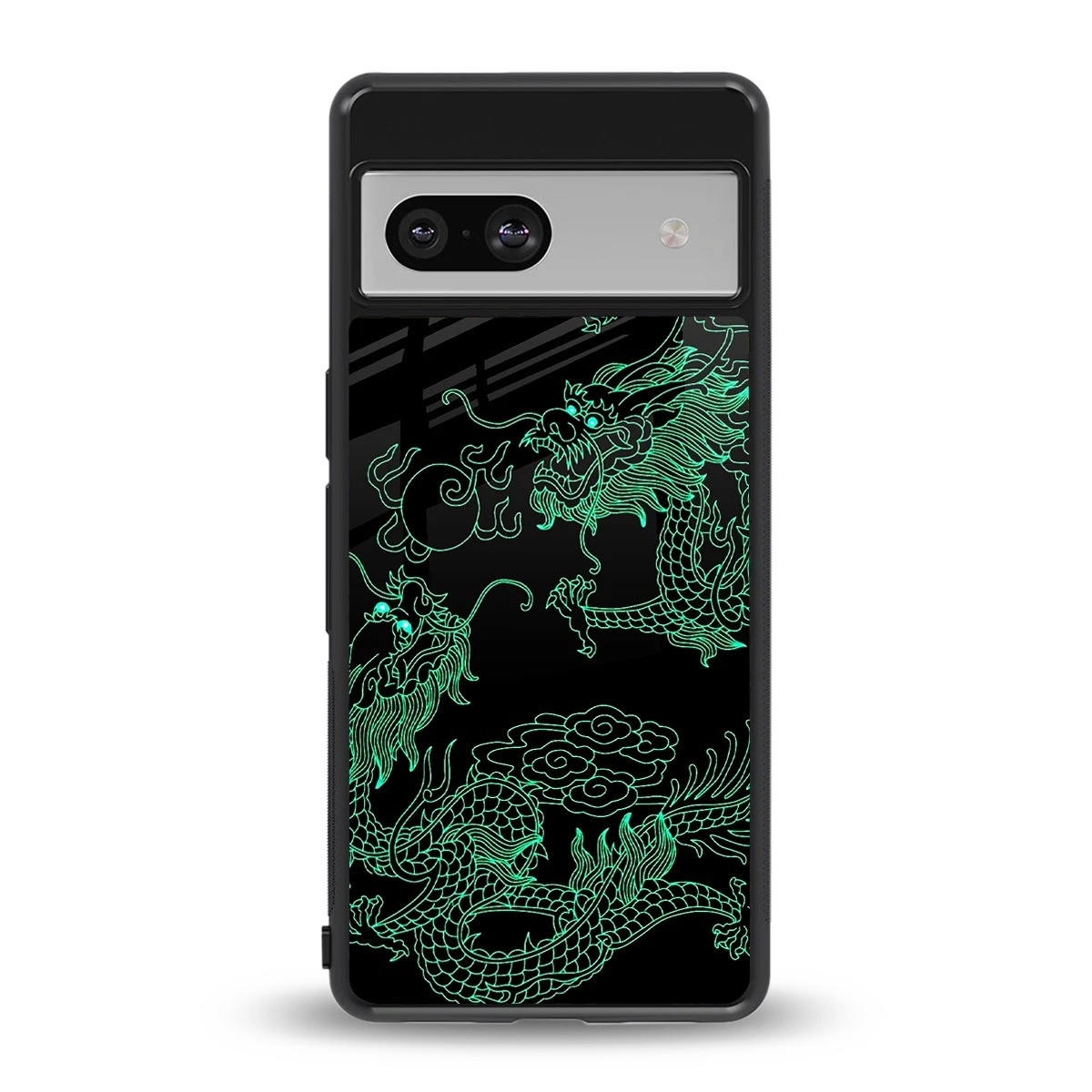 Dragons Green back phone cover | glass case for google pixel 7a