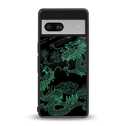 Dragons Green back phone cover | glass case for google pixel 7a
