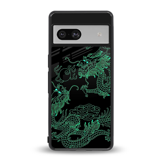 Dragons Green back phone cover | glass case for google pixel 7a