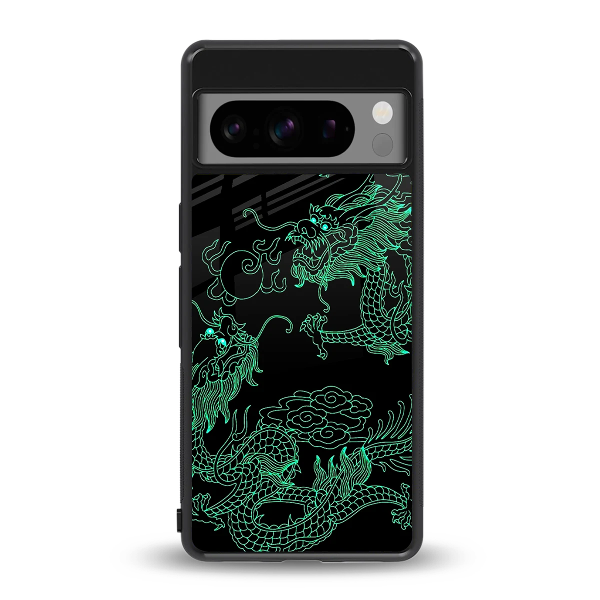 Dragons Green back phone cover | glass case for google pixel 8 pro