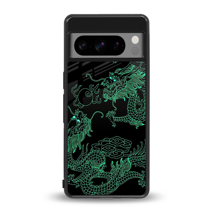 Dragons Green back phone cover | glass case for google pixel 8 pro