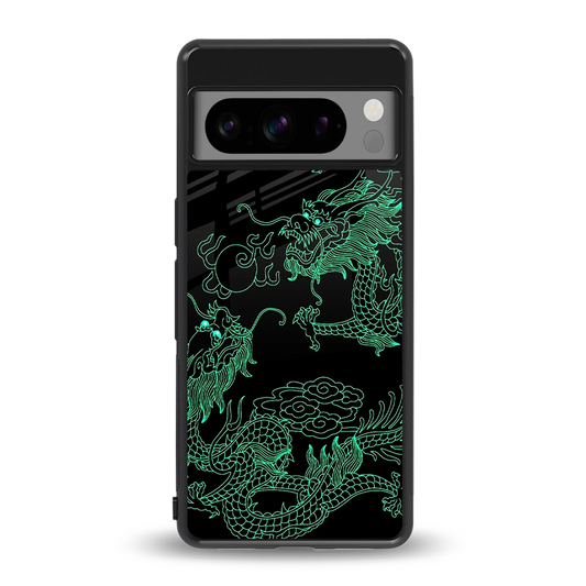 Dragons Green back phone cover | glass case for google pixel 8 pro