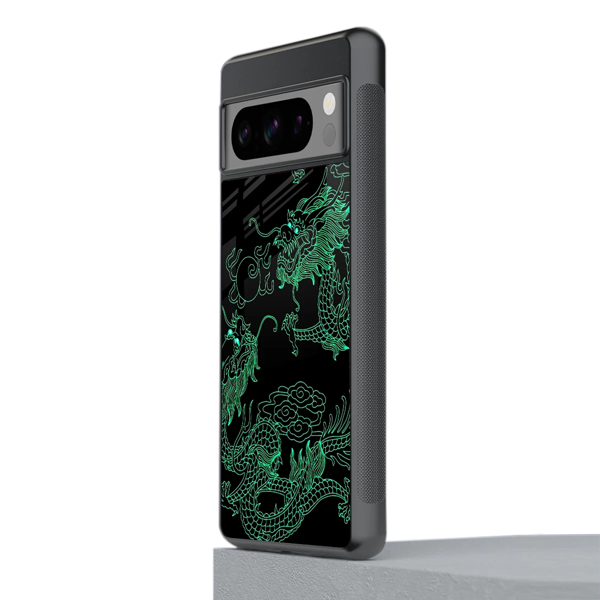 Dragons Green stylish phone case for google pixel 8 pro | glossy glass and slim fit