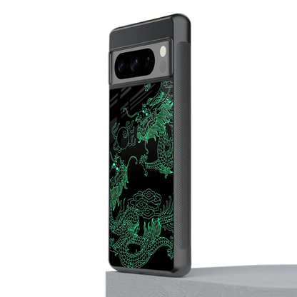 Dragons Green stylish phone case for google pixel 8 pro | glossy glass and slim fit