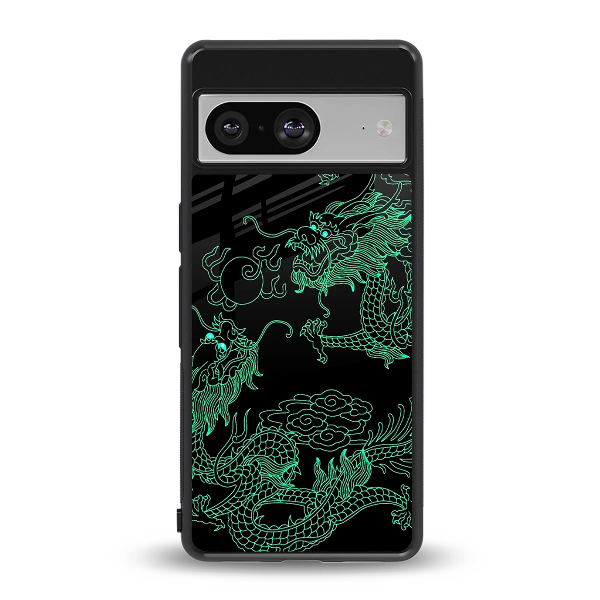 Dragons Green back phone cover | glass case for google pixel 8