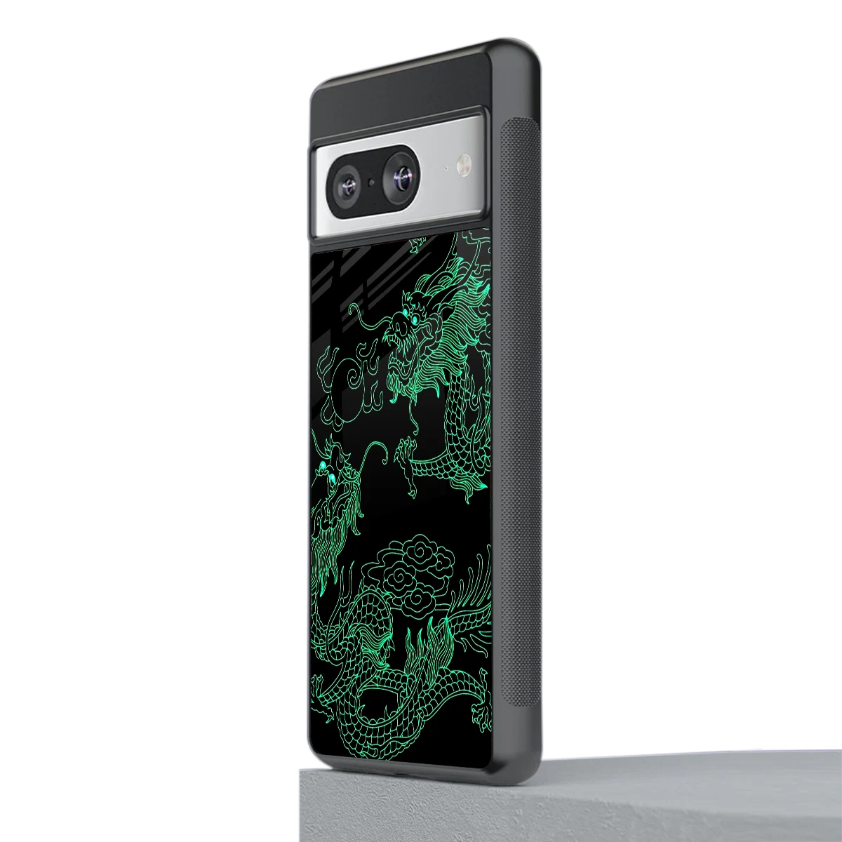 Dragons Green stylish phone case for google pixel 8 | glossy glass and slim fit