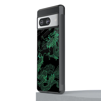 Dragons Green stylish phone case for google pixel 8 | glossy glass and slim fit