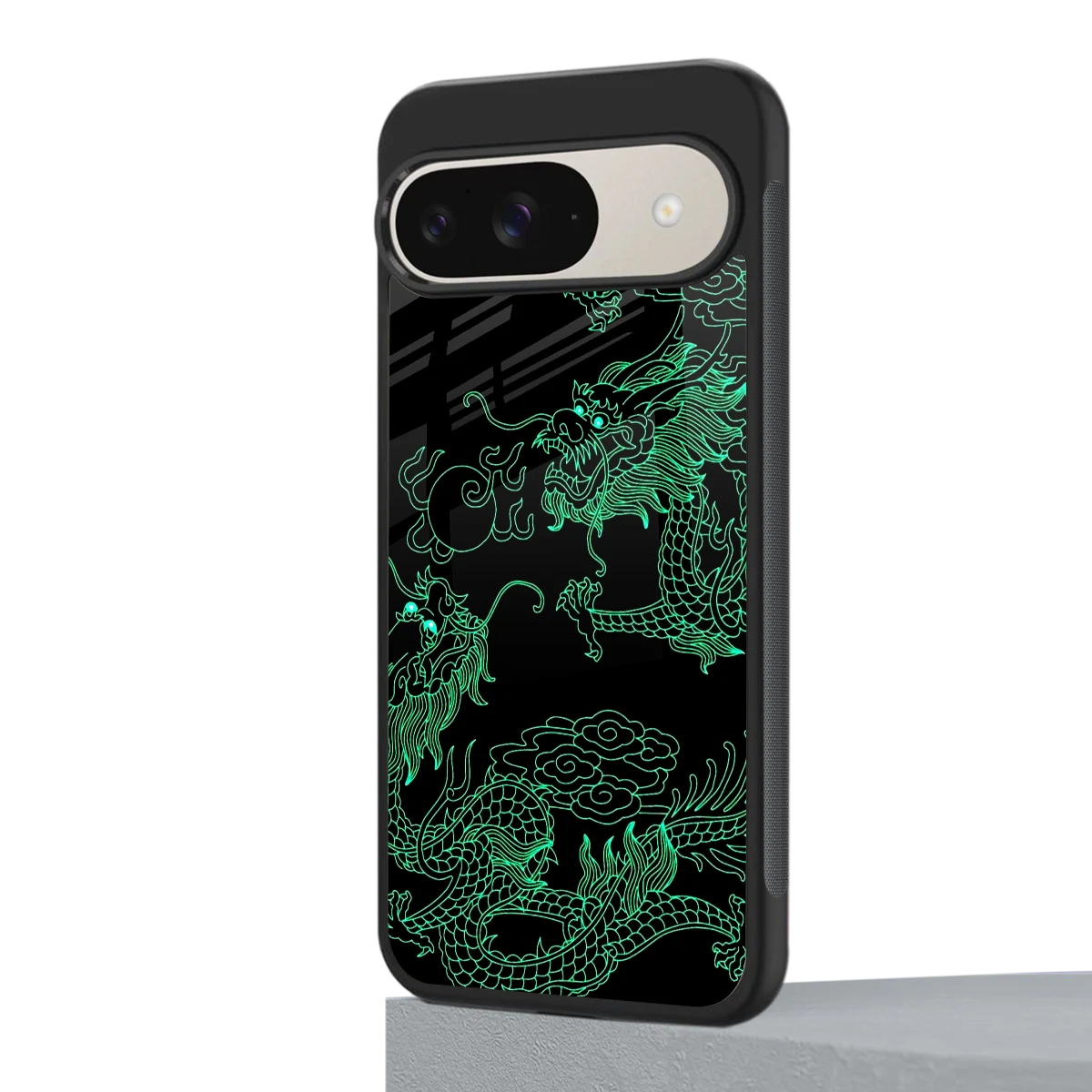 Dragons Green google pixel 9 mobile cover | shockproof glass phone case