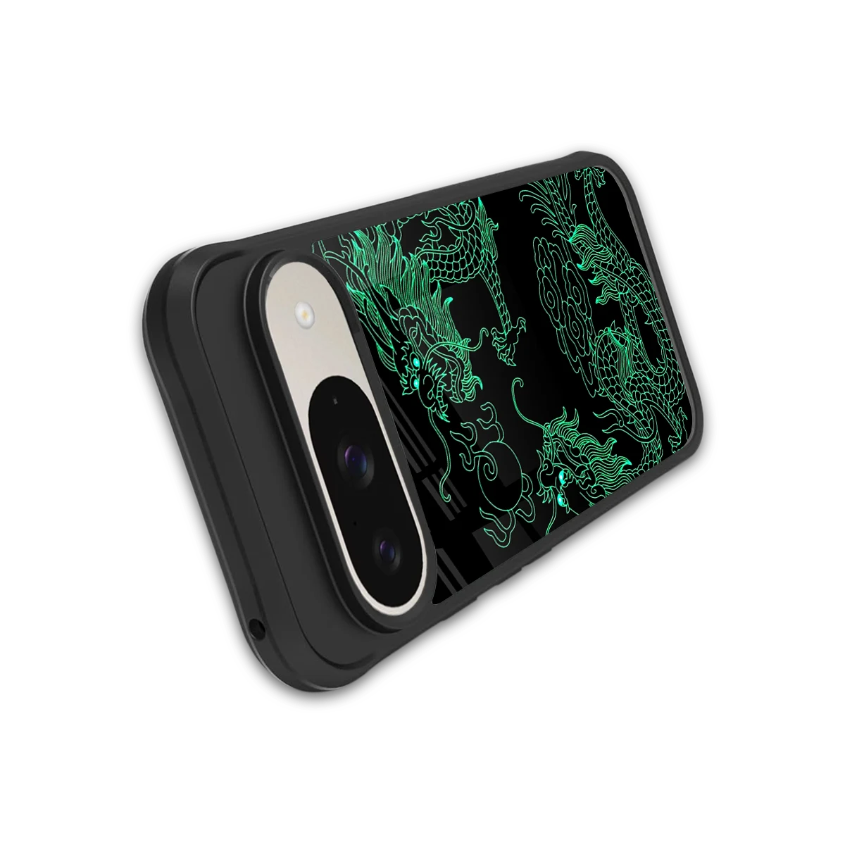 Dragons Green stylish phone case for google pixel 9 | glossy glass and slim fit