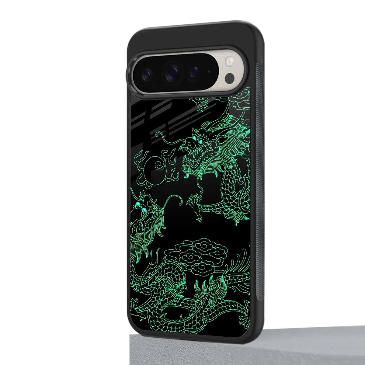 Dragons Green google pixel 9 pro mobile cover | shockproof glass phone case