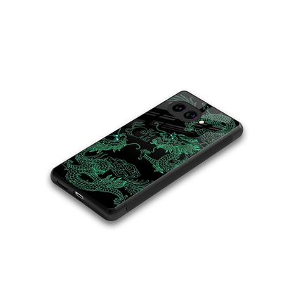 Dragons Green stylish phone case for google pixel 10a | glossy glass and slim fit