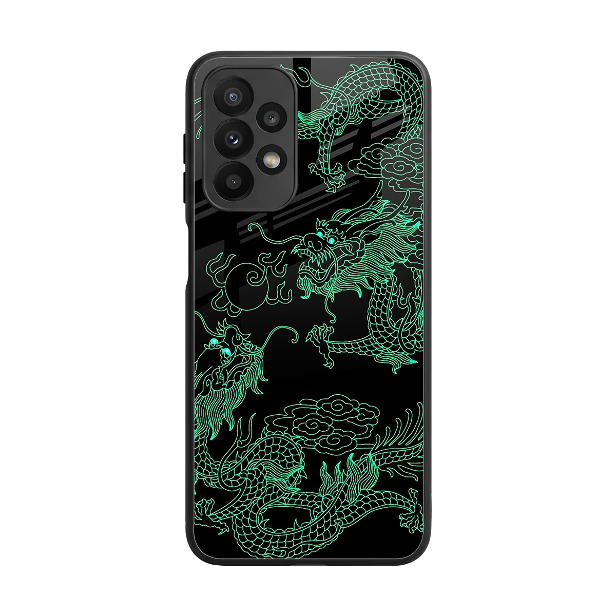 Dragons Green back phone cover | glass case for samsung galaxy a23