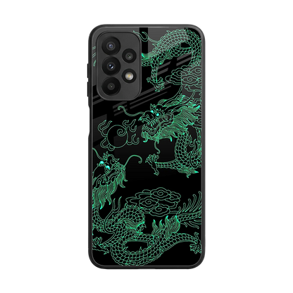 Dragons Green back phone cover | glass case for samsung galaxy a23