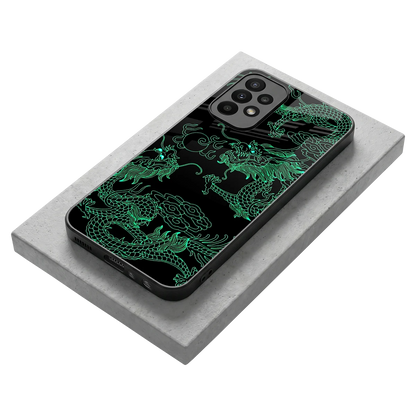 Dragons Green stylish phone case for samsung galaxy a23 | glossy glass and slim fit