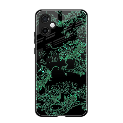 Dragons Green back phone cover | glass case for samsung galaxy a06 5g