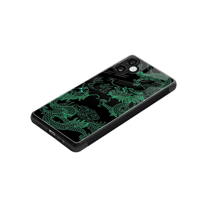 Dragons Green stylish phone case for samsung galaxy a06 5g | glossy glass and slim fit