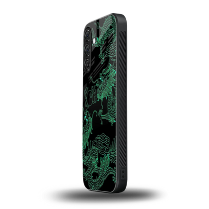 Dragons Green samsung galaxy m56 5g mobile cover | shockproof glass phone case