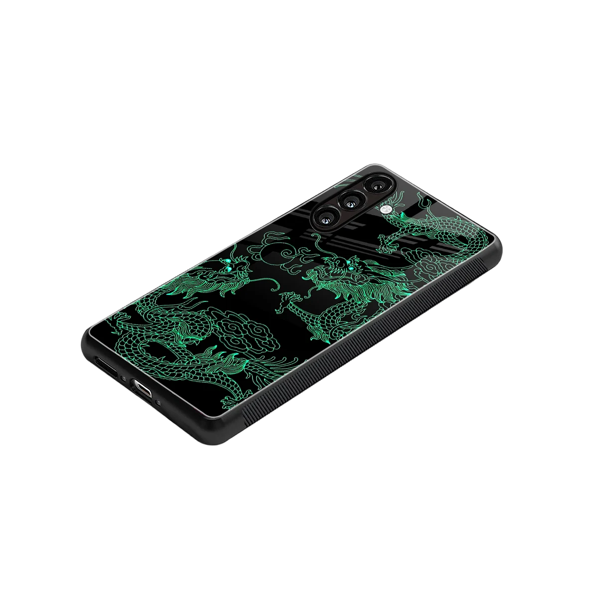 Dragons Green stylish phone case for samsung galaxy f54 5g | glossy glass and slim fit