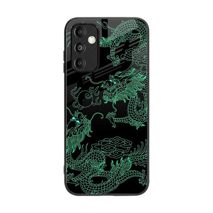 Dragons Green back phone cover | glass case for samsung galaxy m14 5g