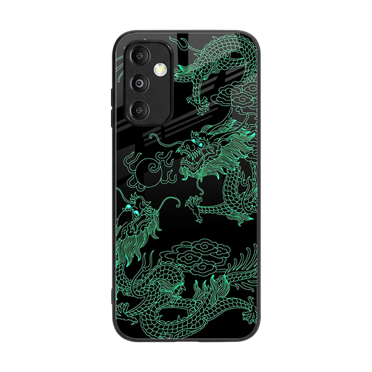 Dragons Green back phone cover | glass case for samsung galaxy m14 5g