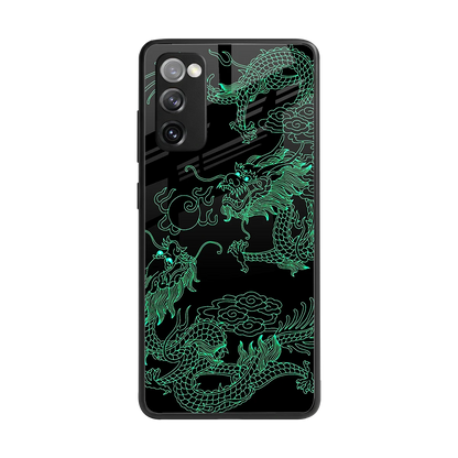 Dragons Green back phone cover | glass case for samsung galaxy s20 fe