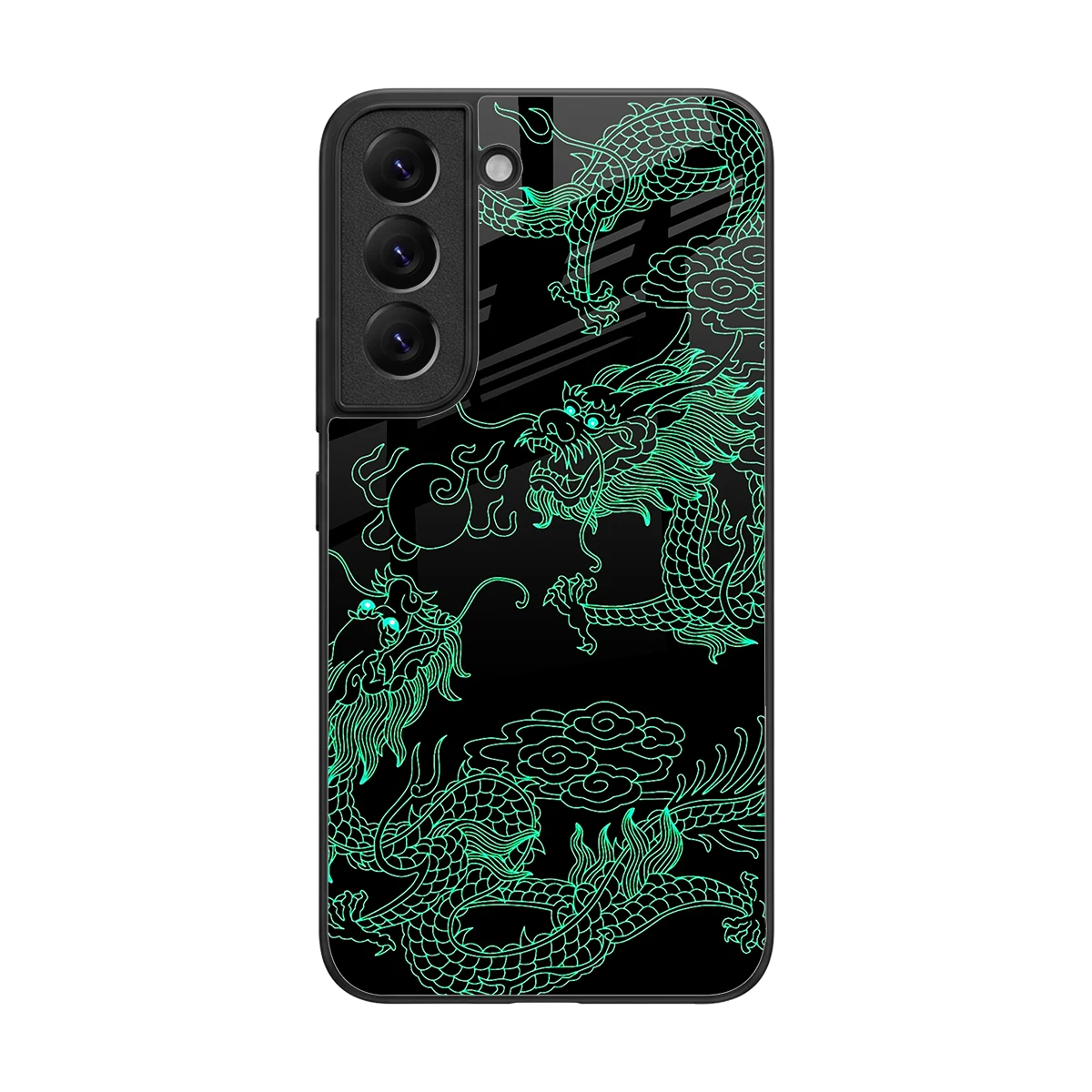 Dragons Green back phone cover | glass case for samsung galaxy s22