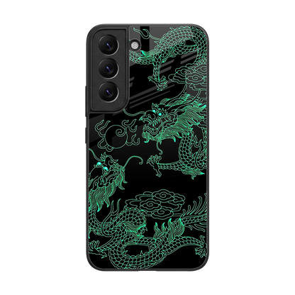 Dragons Green back phone cover | glass case for samsung galaxy s22