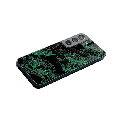 Dragons Green stylish phone case for samsung galaxy s22 | glossy glass and slim fit