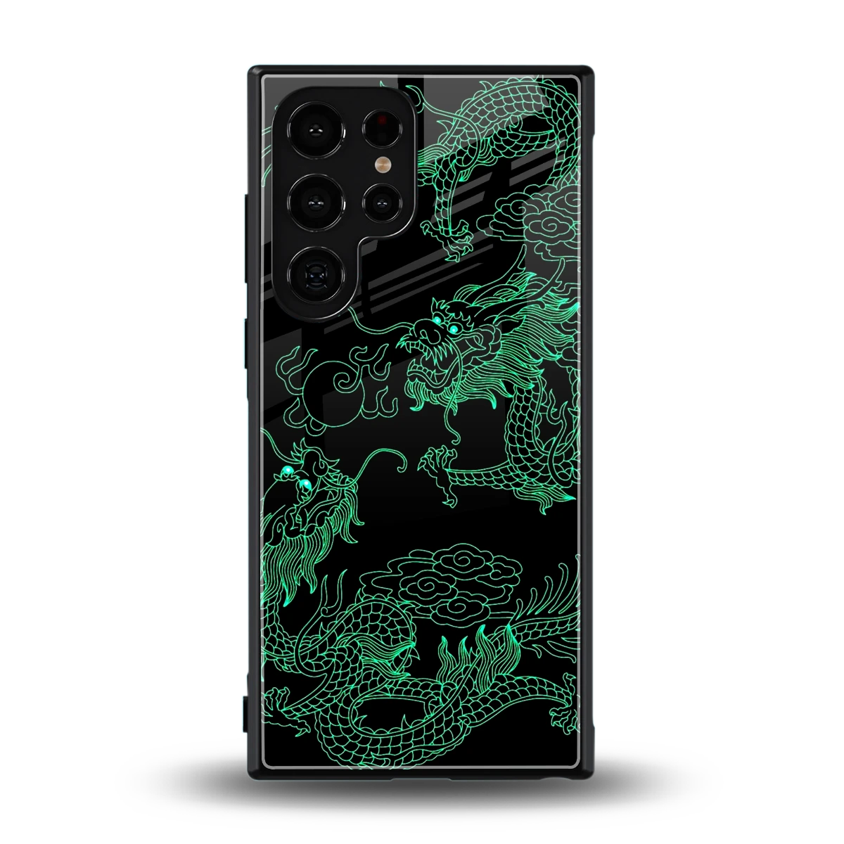 Dragons Green back phone cover | glass case for samsung galaxy s23 ultra