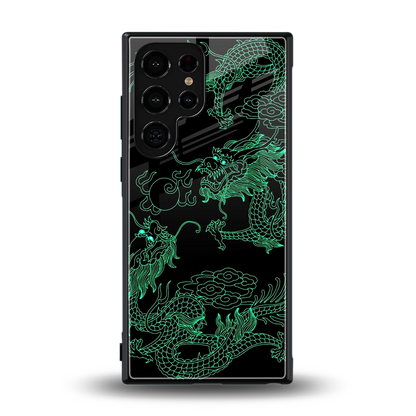 Dragons Green back phone cover | glass case for samsung galaxy s23 ultra