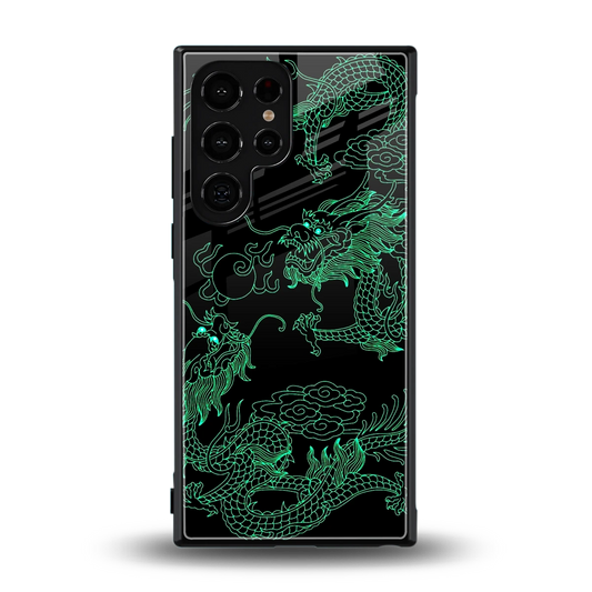 Dragons Green back phone cover | glass case for samsung galaxy s23 ultra