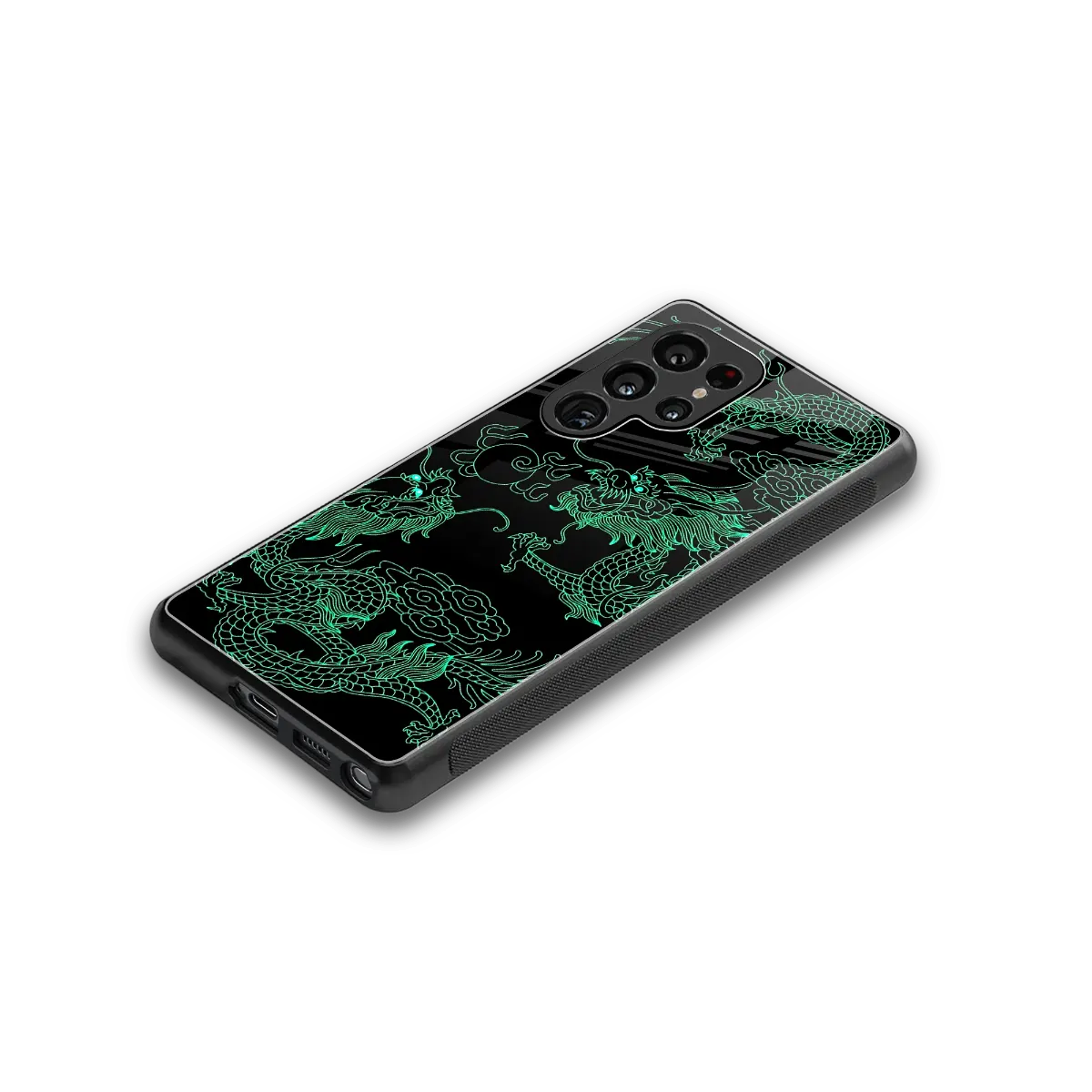 Dragons Green stylish phone case for samsung galaxy s26 ultra | glossy glass and slim fit
