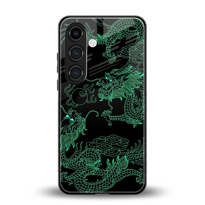 Dragons Green back phone cover | glass case for samsung galaxy s24