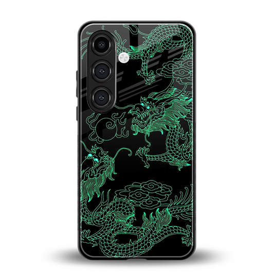 Dragons Green back phone cover | glass case for samsung galaxy s23 fe