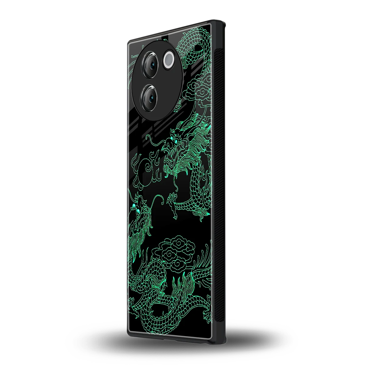 Dragons Green vivo v30e mobile cover | shockproof glass phone case