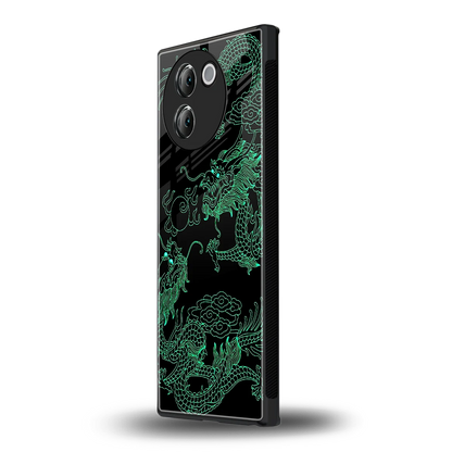 Dragons Green vivo v30e mobile cover | shockproof glass phone case