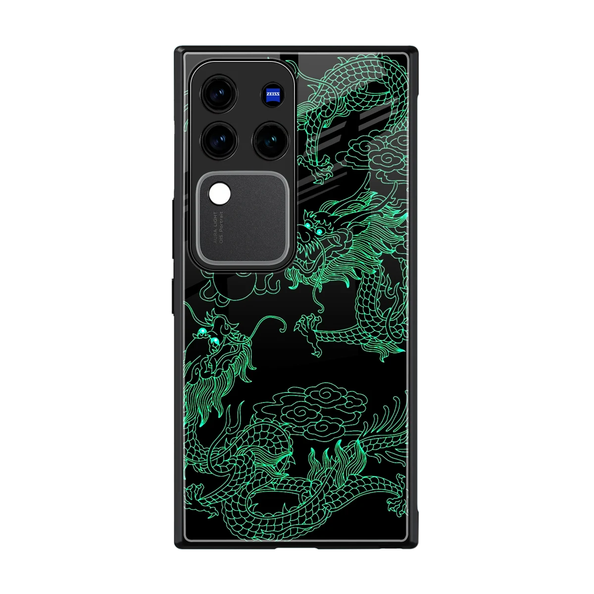Dragons Green back phone cover | glass case forvivo v30 pro