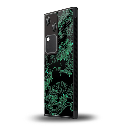 Dragons Green vivo v30 mobile cover | shockproof glass phone case
