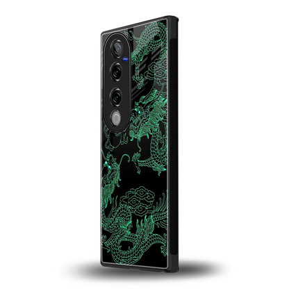 Dragons Green vivo v40 pro mobile cover | shockproof glass phone case