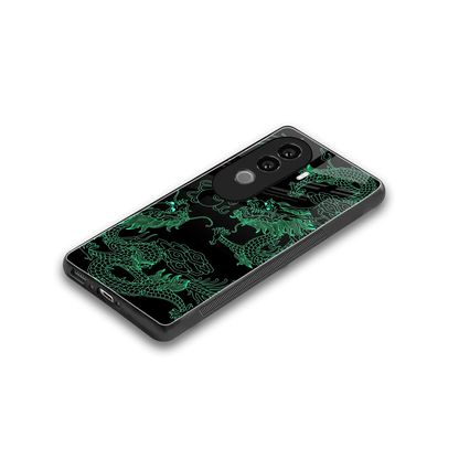 Dragons Green stylish phone case for vivo v40e | glossy glass and slim fit