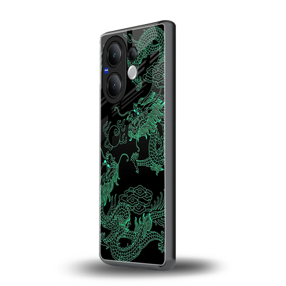 Dragons Green vivo v60 mobile cover | shockproof glass phone case