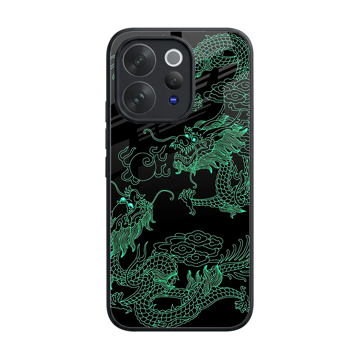 Dragons Green back phone cover | glass case for vivo v70
