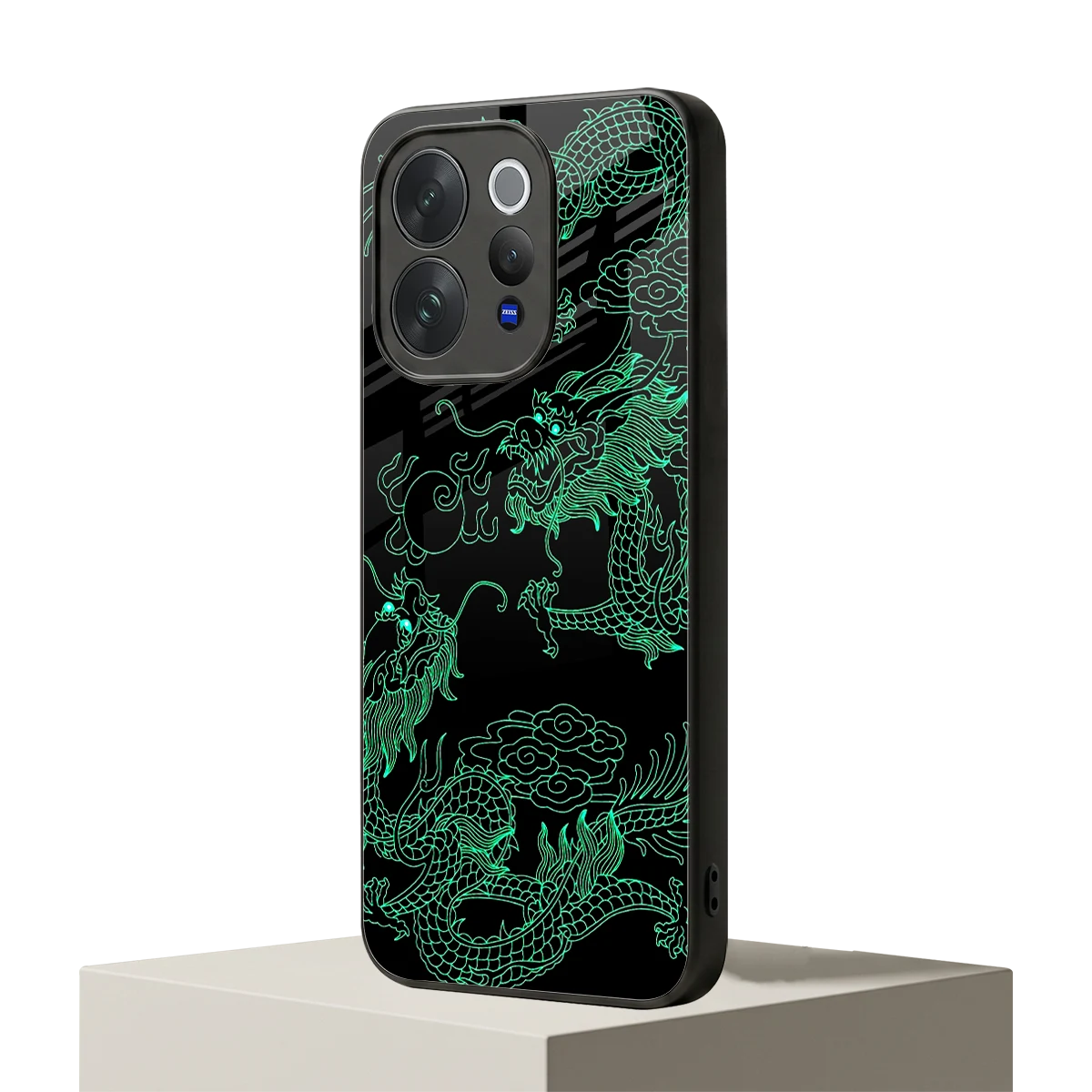 Dragons Green vivo v70 mobile cover | shockproof glass phone case