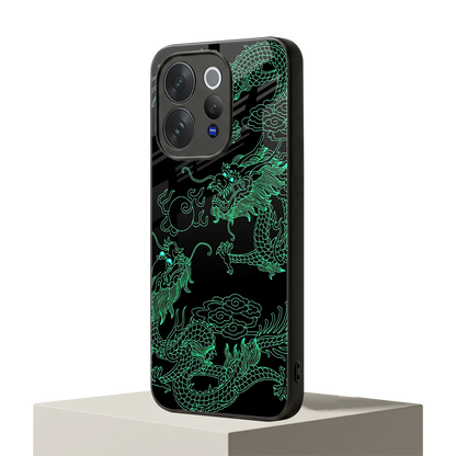 Dragons Green vivo v70 mobile cover | shockproof glass phone case