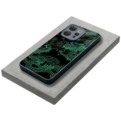 Dragons Green stylish phone case for vivo v70 | glossy glass and slim fit